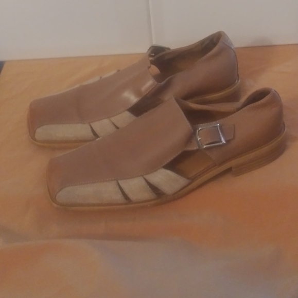 STACY ADAMS Mens Leather Sandals - Picture 2 of 4